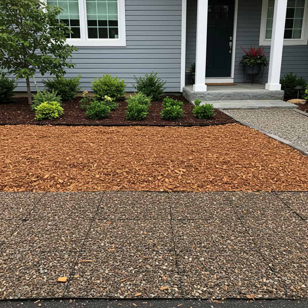 5. 砂利やウッドチップの敷設