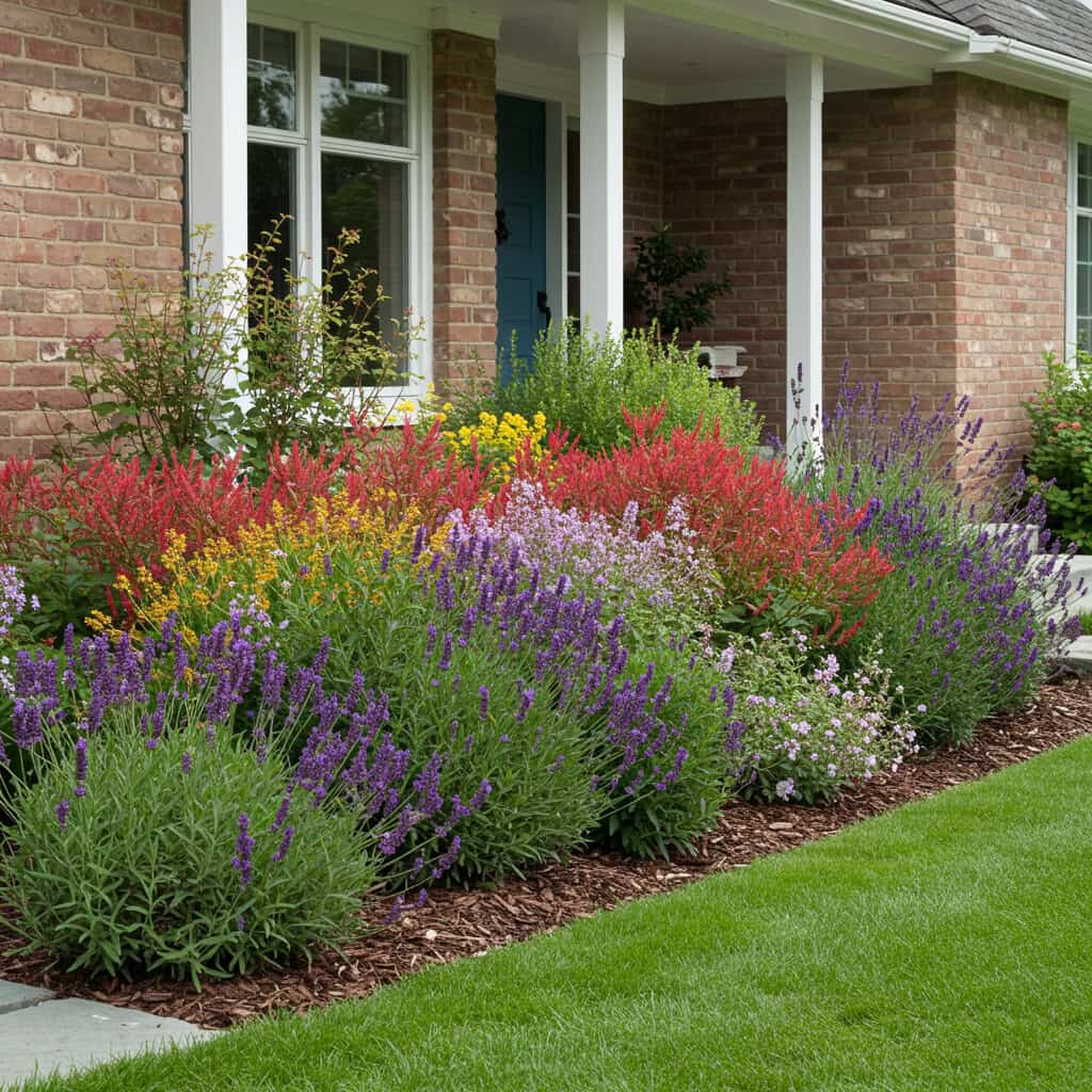 8. 多年草中心の花壇