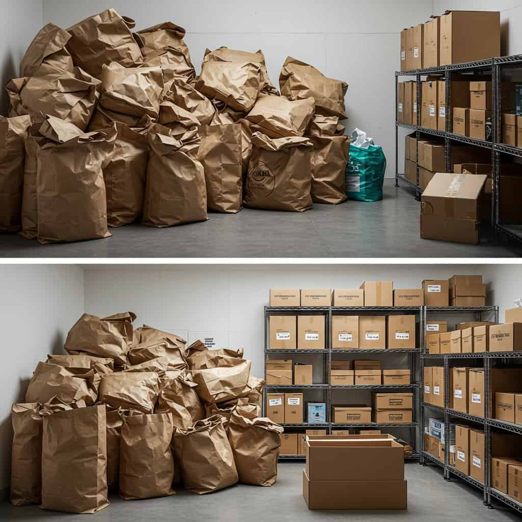 20. 使い道のない紙袋や箱