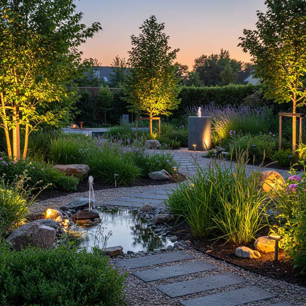 8. 大型の噴水や水景オブジェ