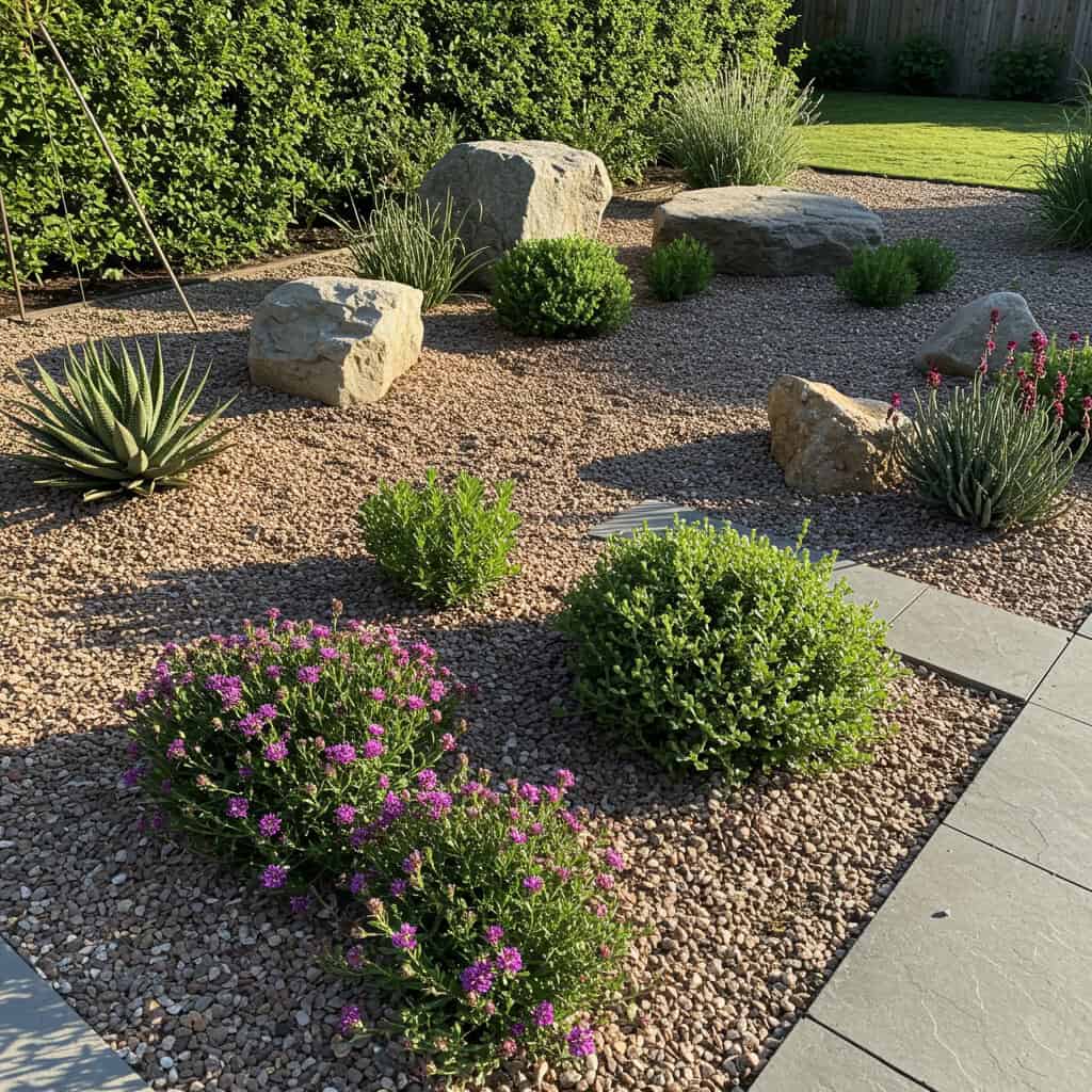 10. 砂利のみのドライガーデン