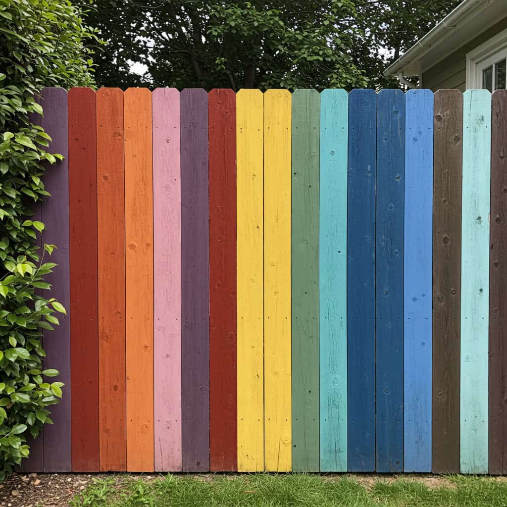 5. カラフルペイントフェンス