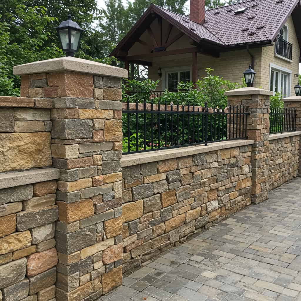 11. 石積みフェンス