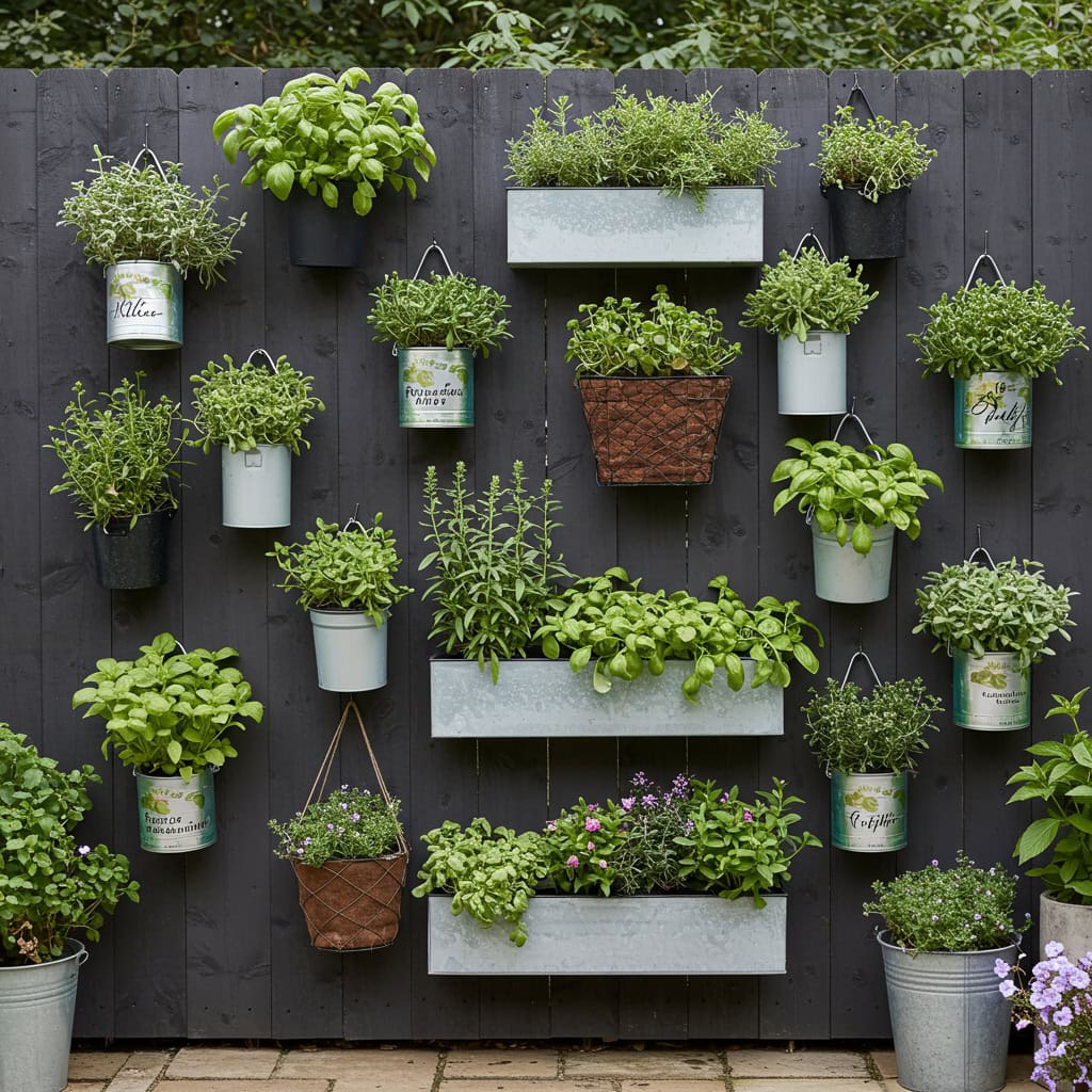 4. ハンギングプランターで壁面緑化