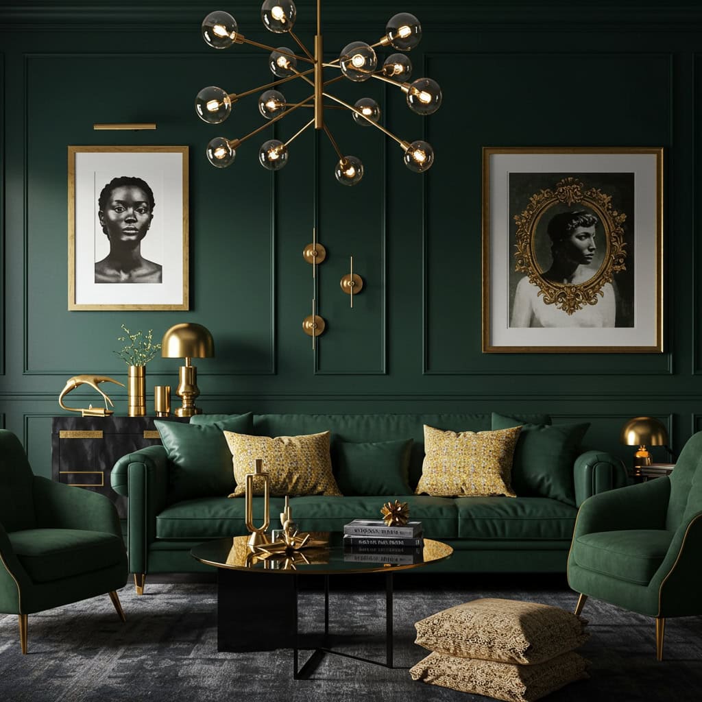 12. ダークグリーン &times; ゴールド