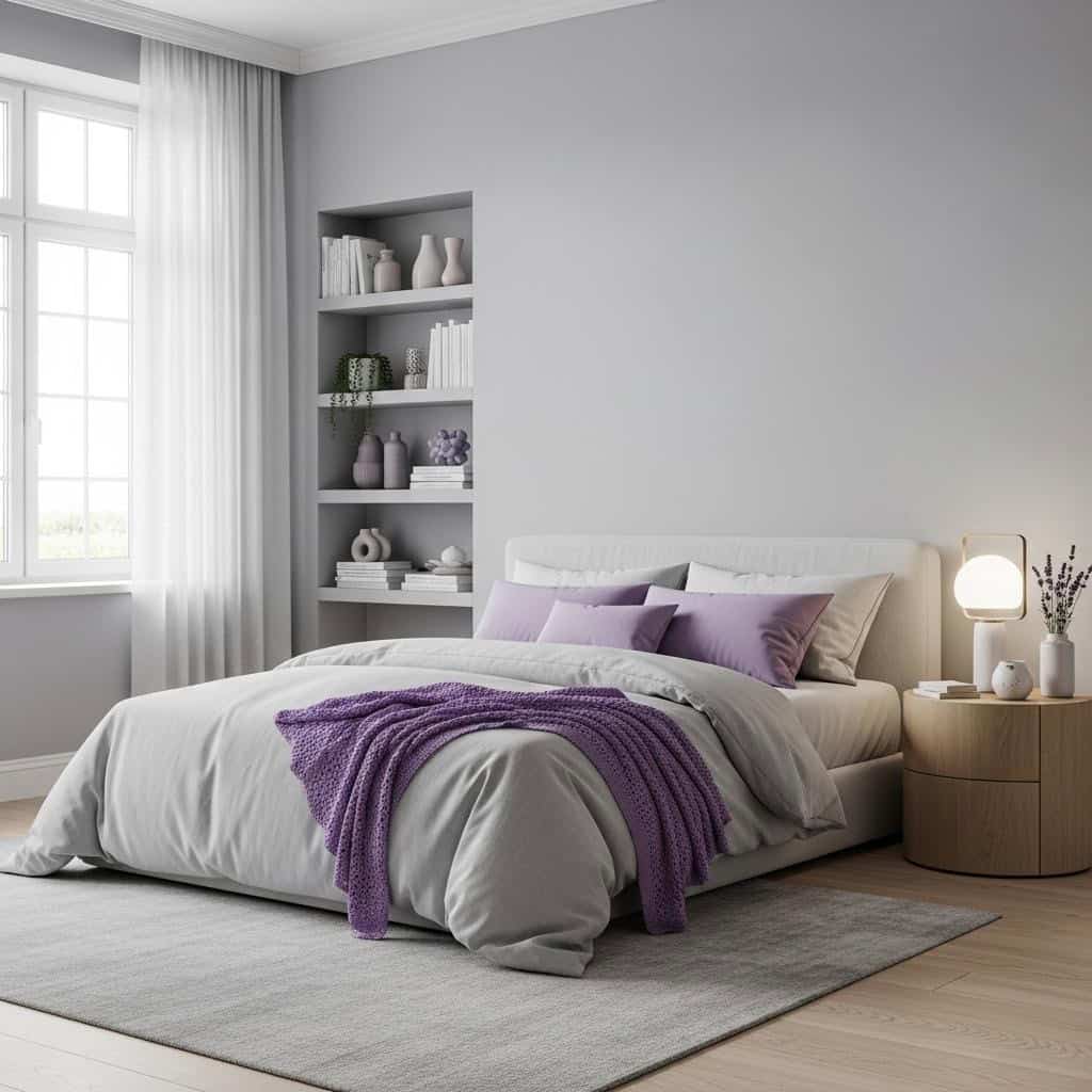 15. ライトグレー &times; ラベンダー