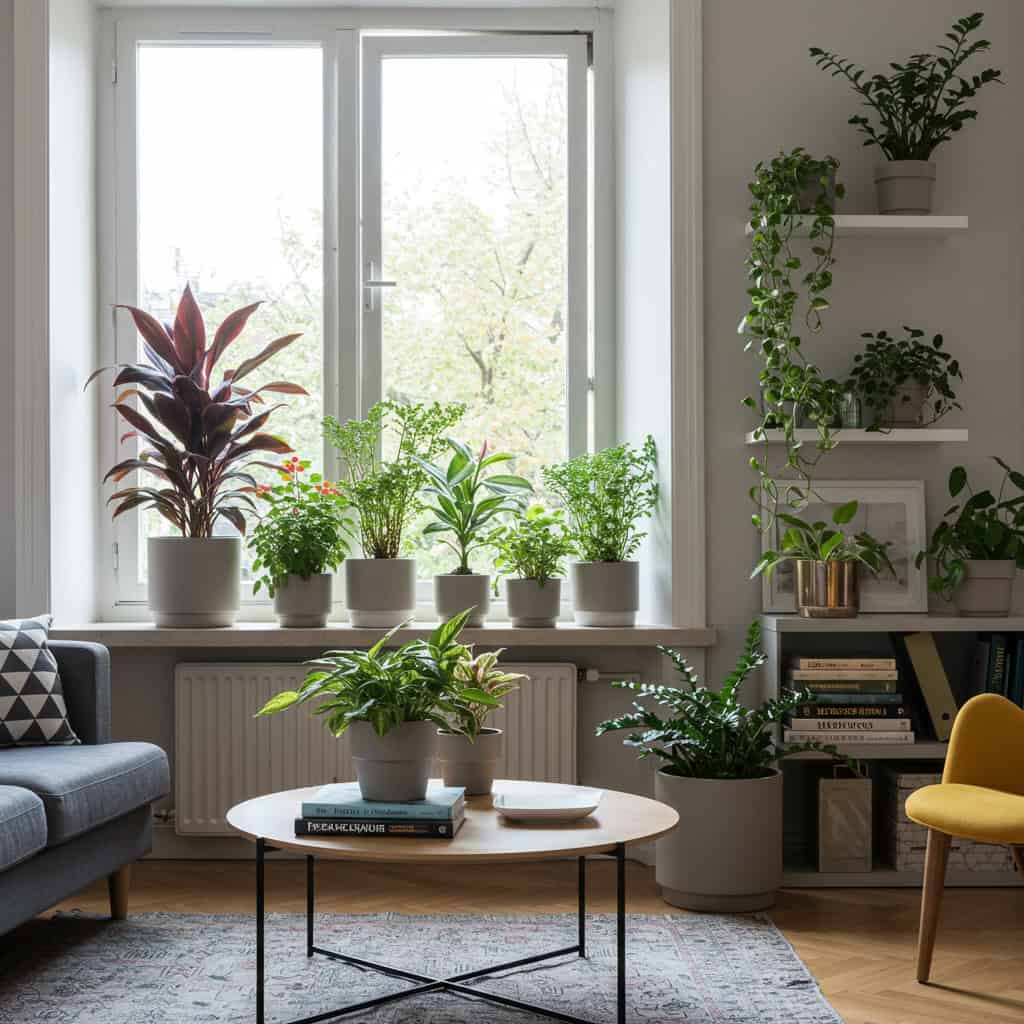 4. グリーンや観葉植物の配置