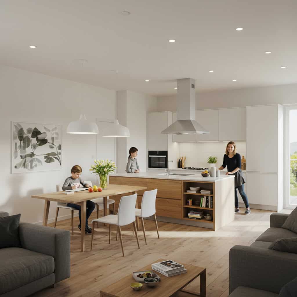 11. キッチンとダイニングの一体化