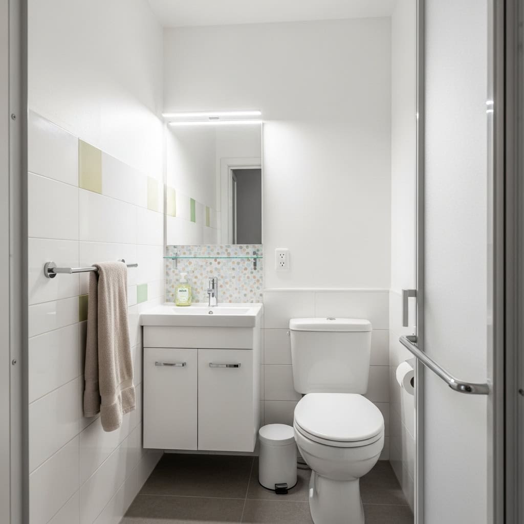 3. 明るい色の壁紙やタイル