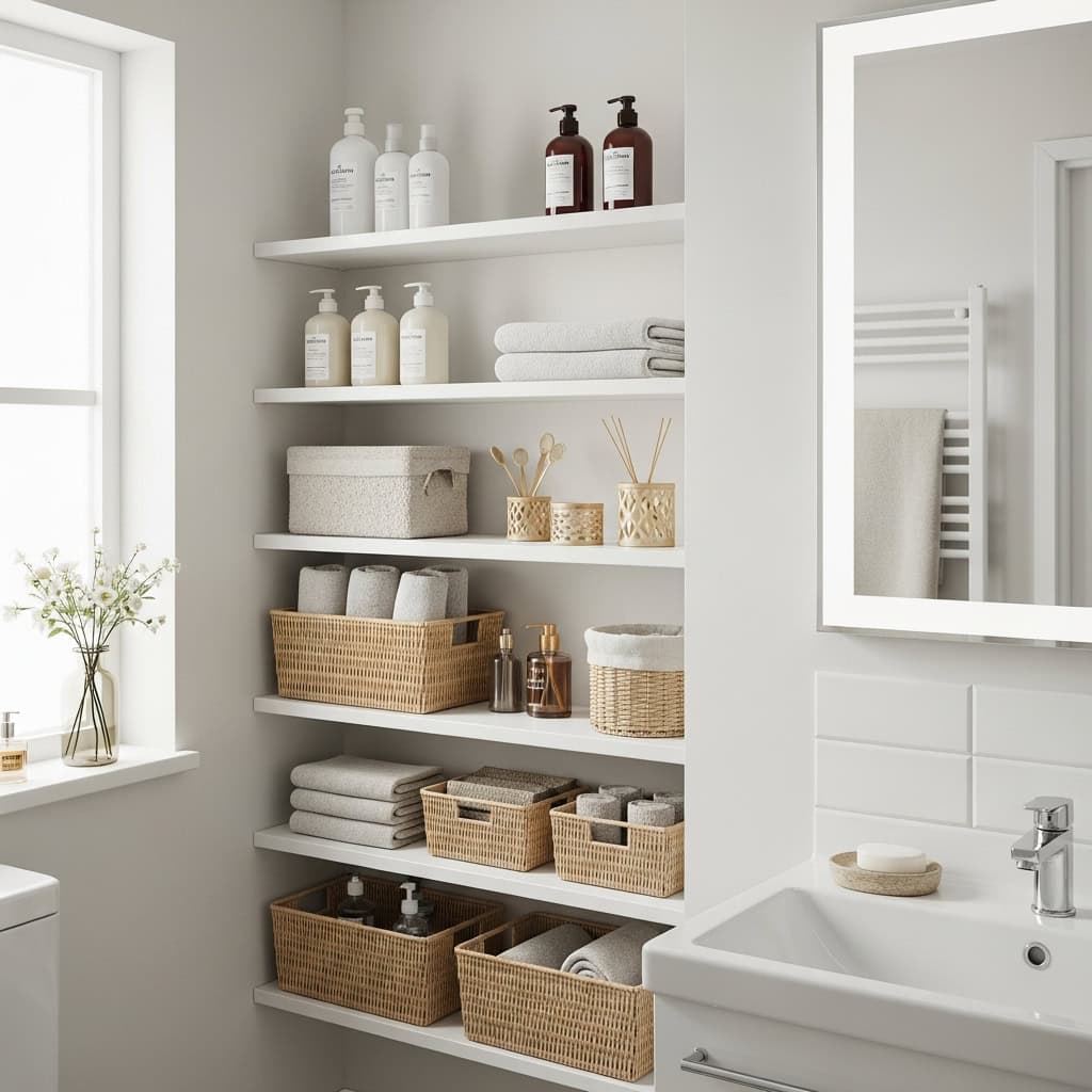 5. 収納を見直しバスケットや棚を活用